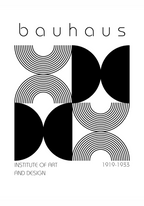 Bauhaus Monochrome Pattern Poster