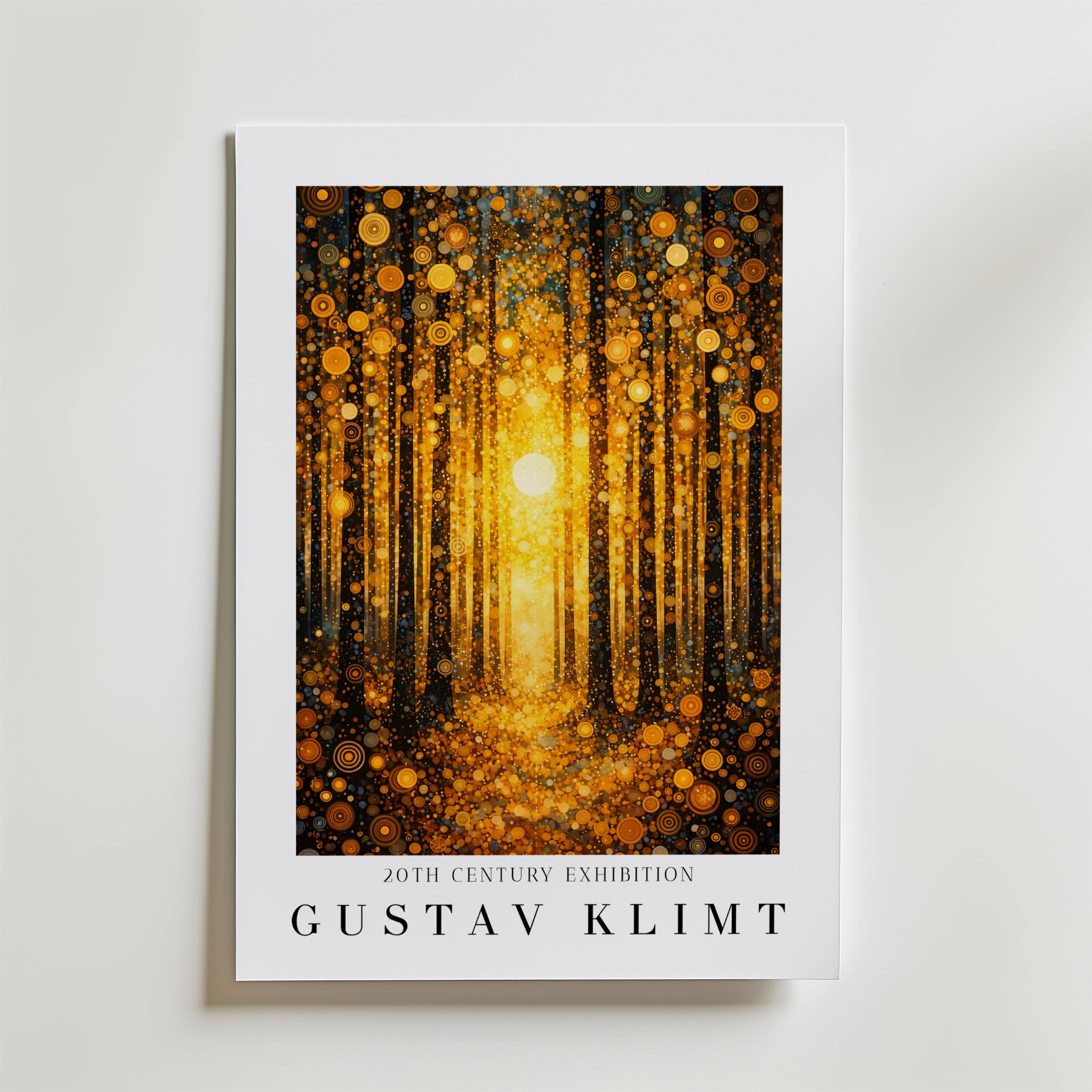 Gustav Klimt Golden Forest Radiance Poster affisch – poster till väggdekoration – köp online hos Bozetto
