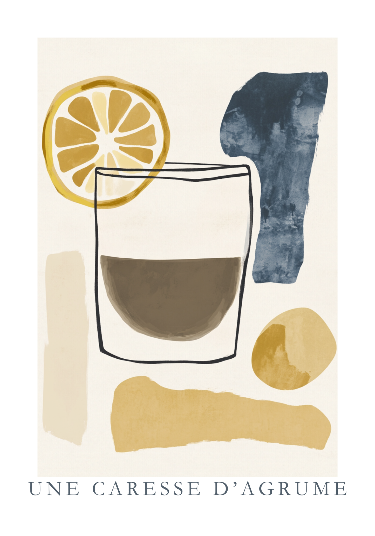 UNE CARESSE D'AGRUME Drink Poster