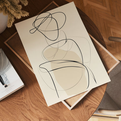 Abstract Silhouette Figure Poster