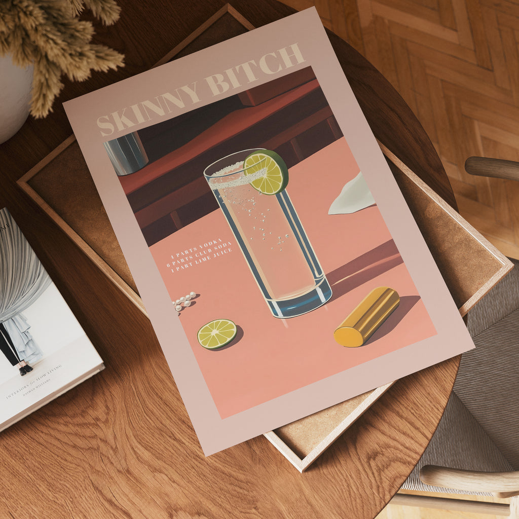 Skinny Bitch Cocktail Poster