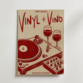 Vinyl & Vino affisch inramad i neutral ram – se hur konsttrycket ser ut, Bozetto