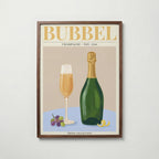 Bubbel Poster i valnötsram – varm konstaffisch för hemmet från Bozetto