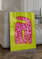 Playful Pink Cat Poster