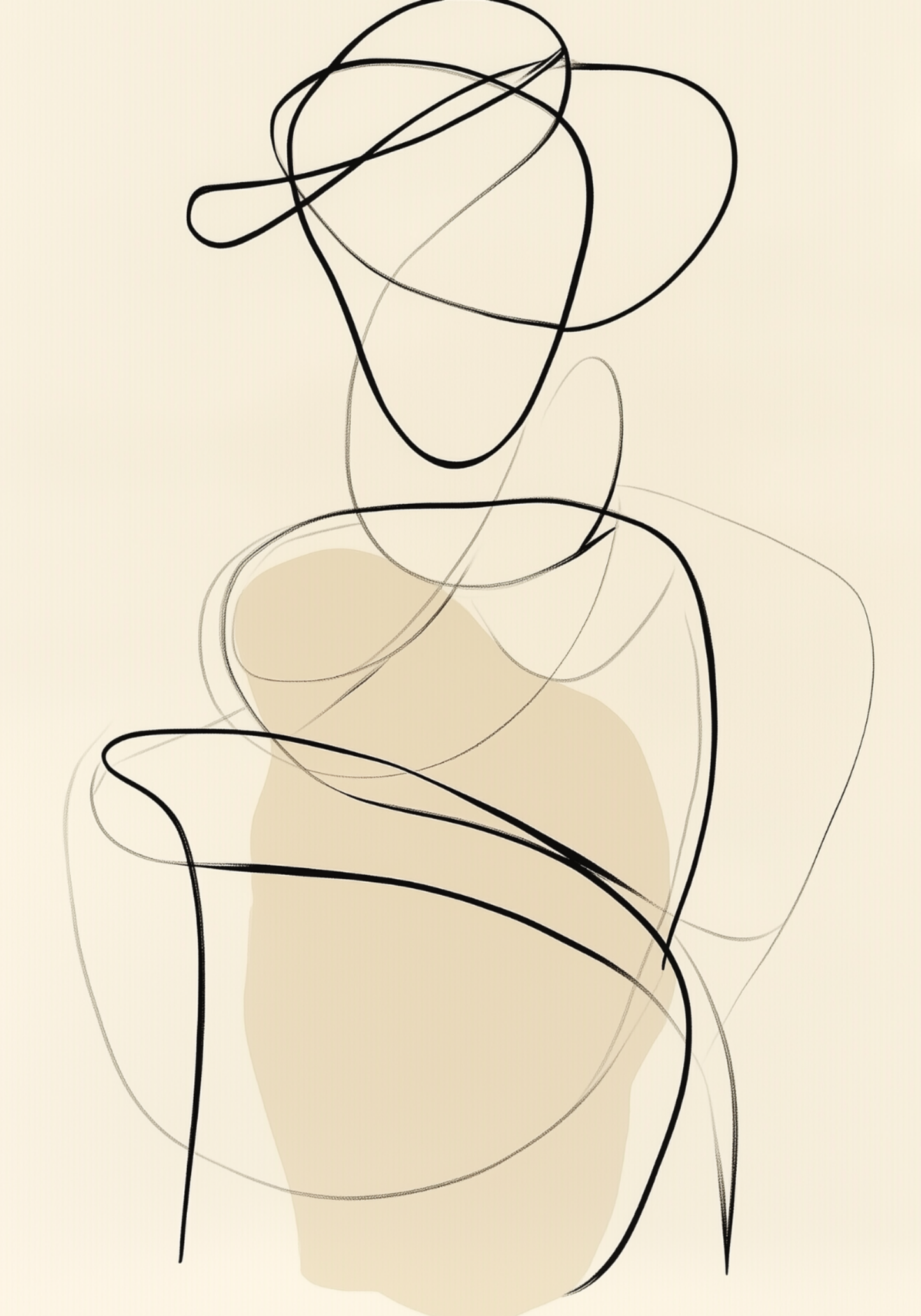 Abstract Silhouette Figure Poster