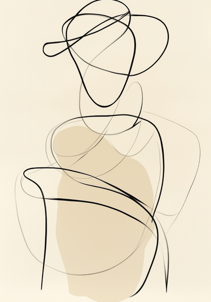 Abstract Silhouette Figure Poster