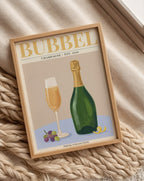 Bubbel Poster i sovrumsmiljö – atmosfärisk väggkonst för hemmet hos Bozetto