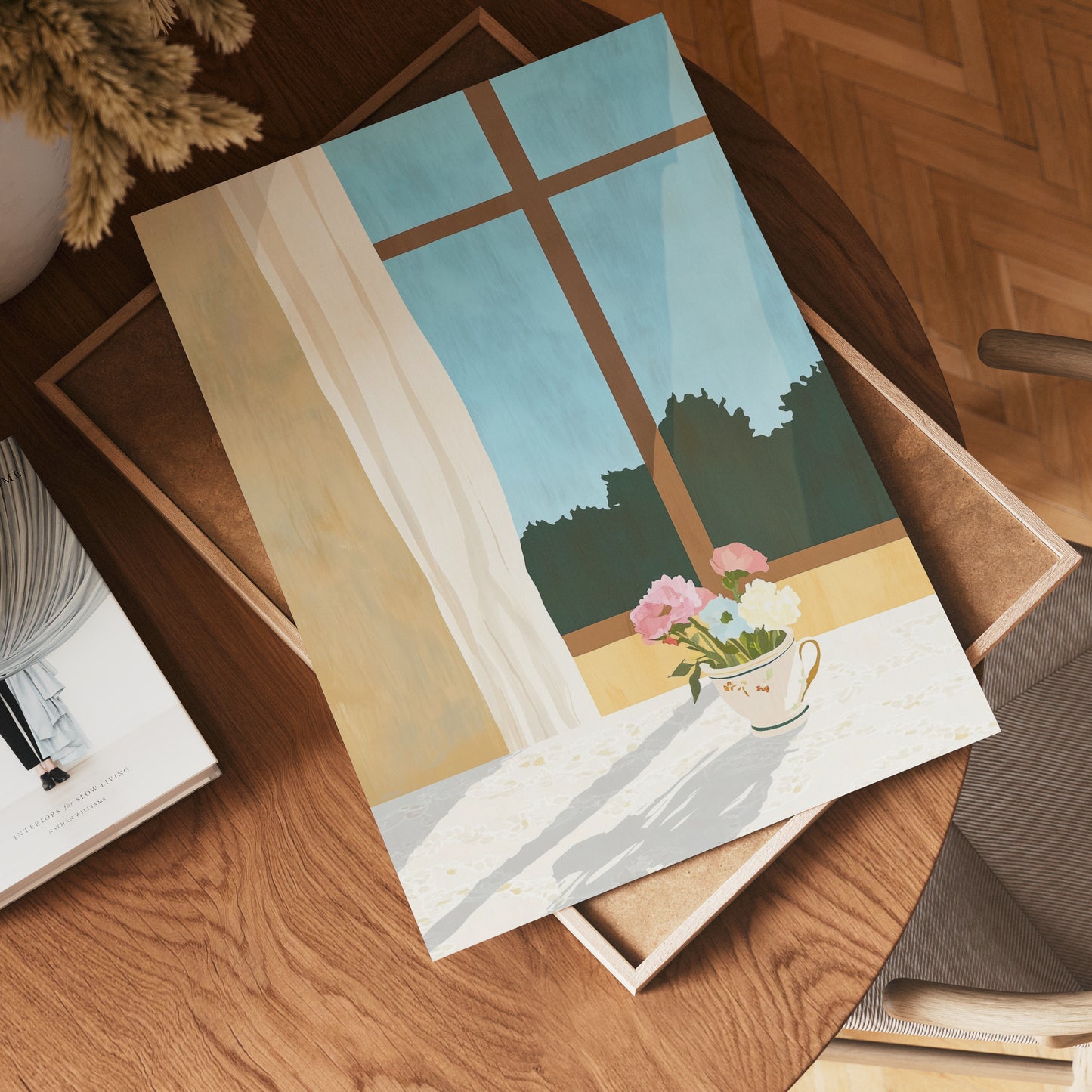 Window Cup Flower Poster