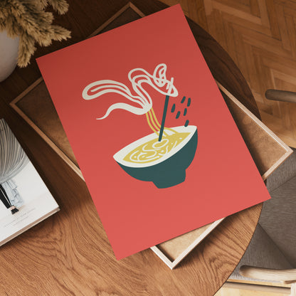 Steamy Ramen Bowl Poster