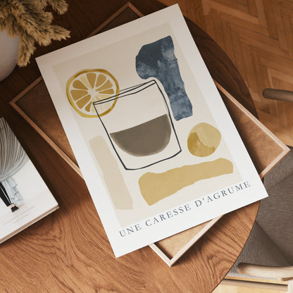 UNE CARESSE D'AGRUME Drink Poster