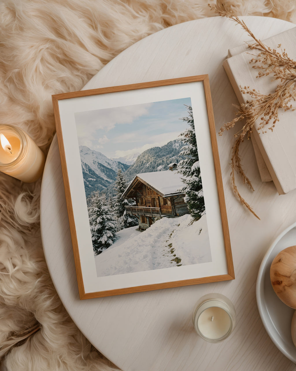 Alpine Retreat Essence Poster – poster väggdekoration inredning – Affischer hos Bozetto