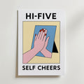 Hi-Five Self Cheers – stilfullt konsttryck från Bozetto, tryckt på matt finpapper