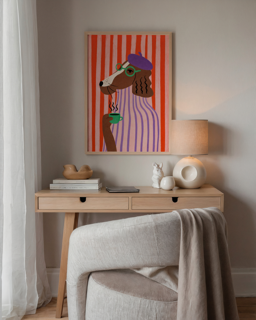 Parisian Morning Dog Poster