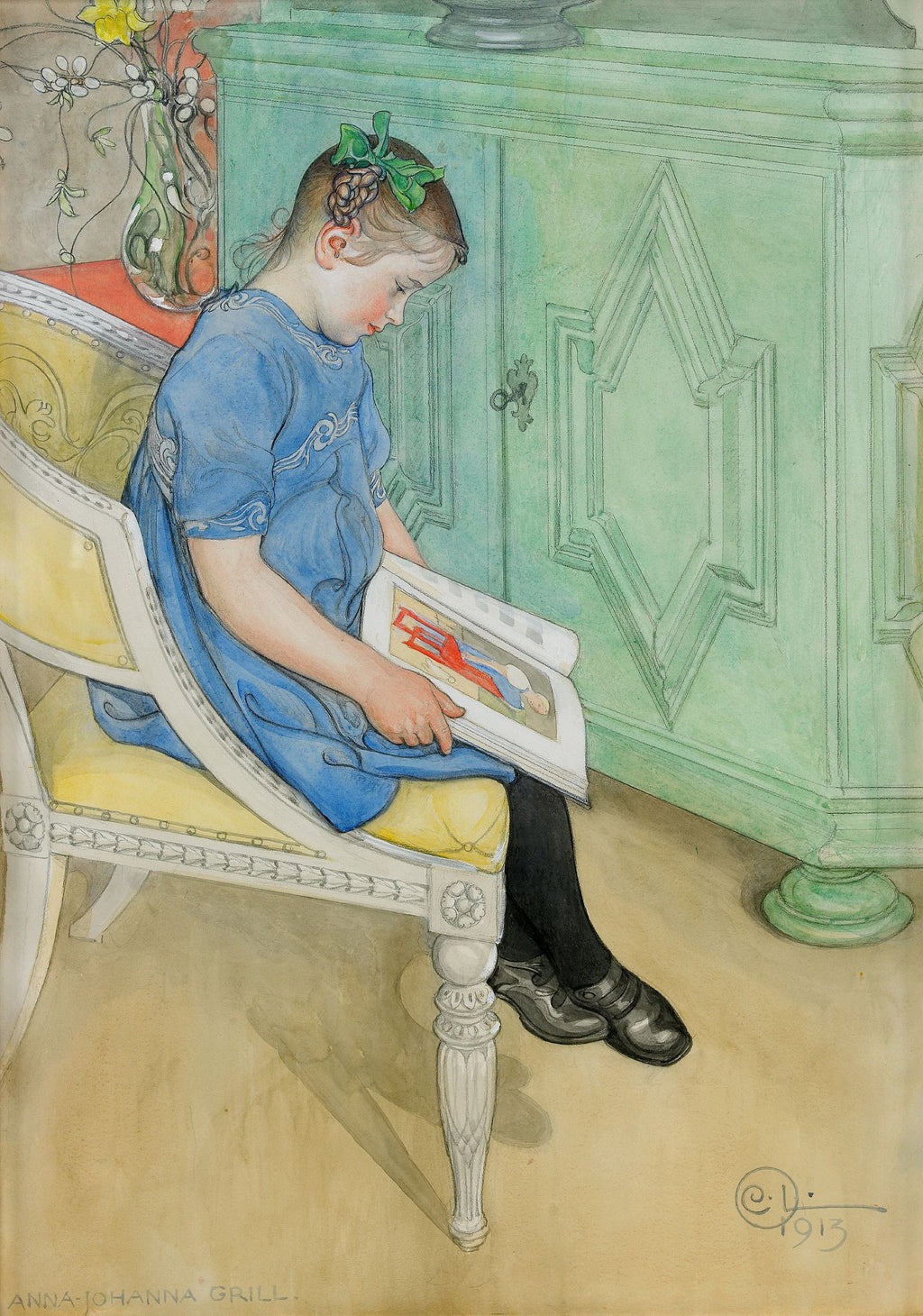 Carl Larsson Anna Johanna Poster