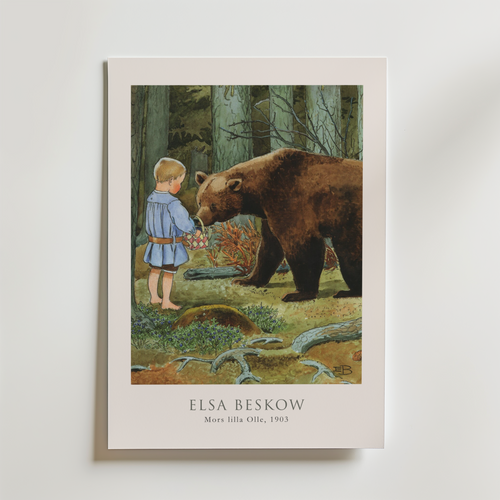 Elsa Beskow Mors lilla Olle 1903 affisch på neutral bakgrund – poster från Bozetto
