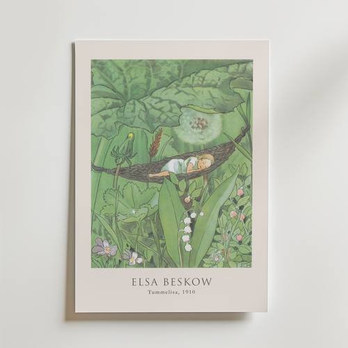 Elsa Beskow Tummelisa 1910 – stilfullt konsttryck från Bozetto, tryckt på matt finpapper