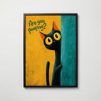 Bathroom Inspector Cat Poster