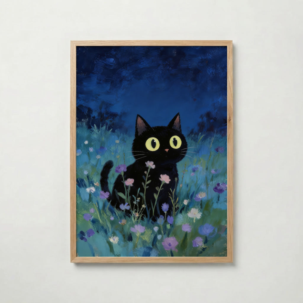Blue Hour Cat Poster