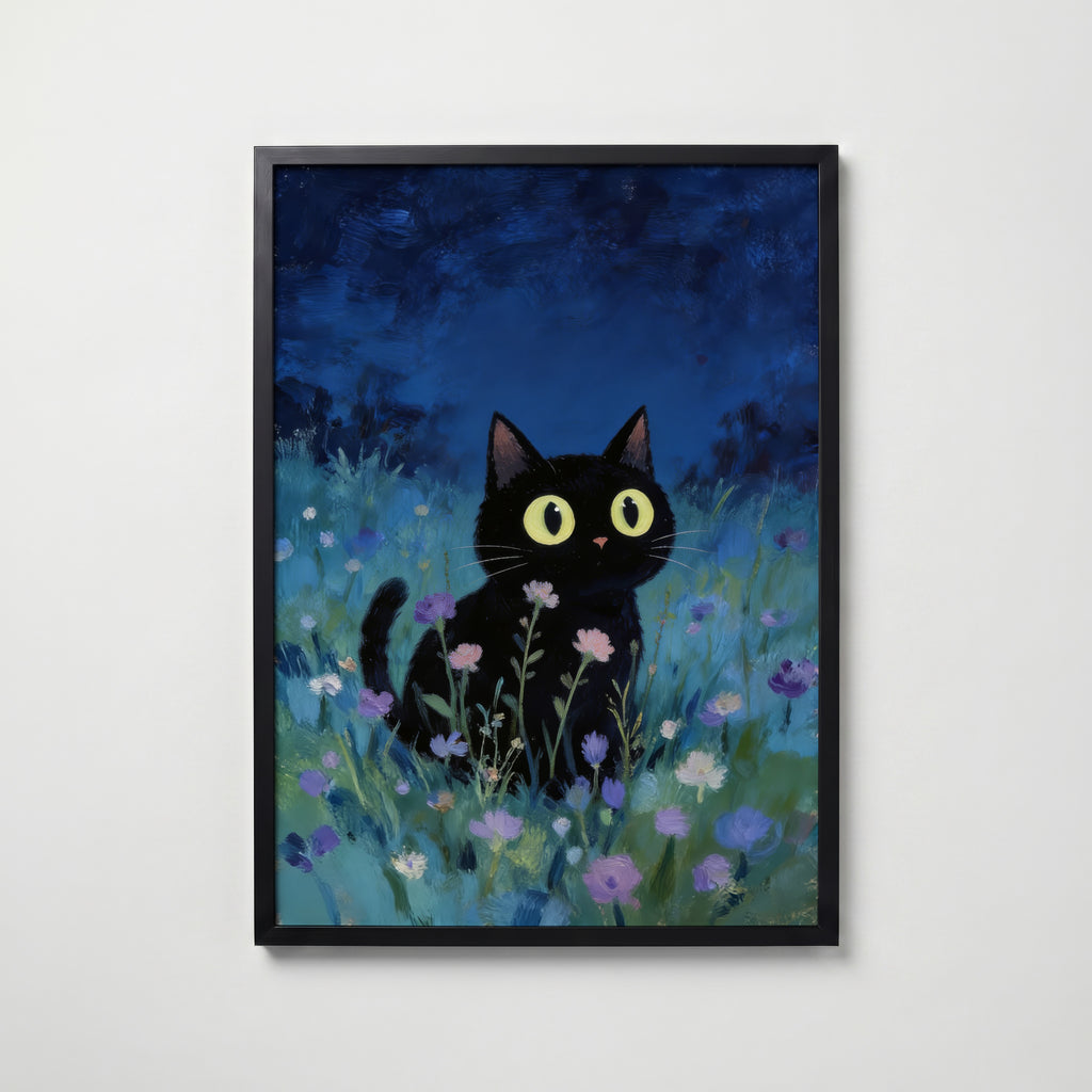 Blue Hour Cat Poster