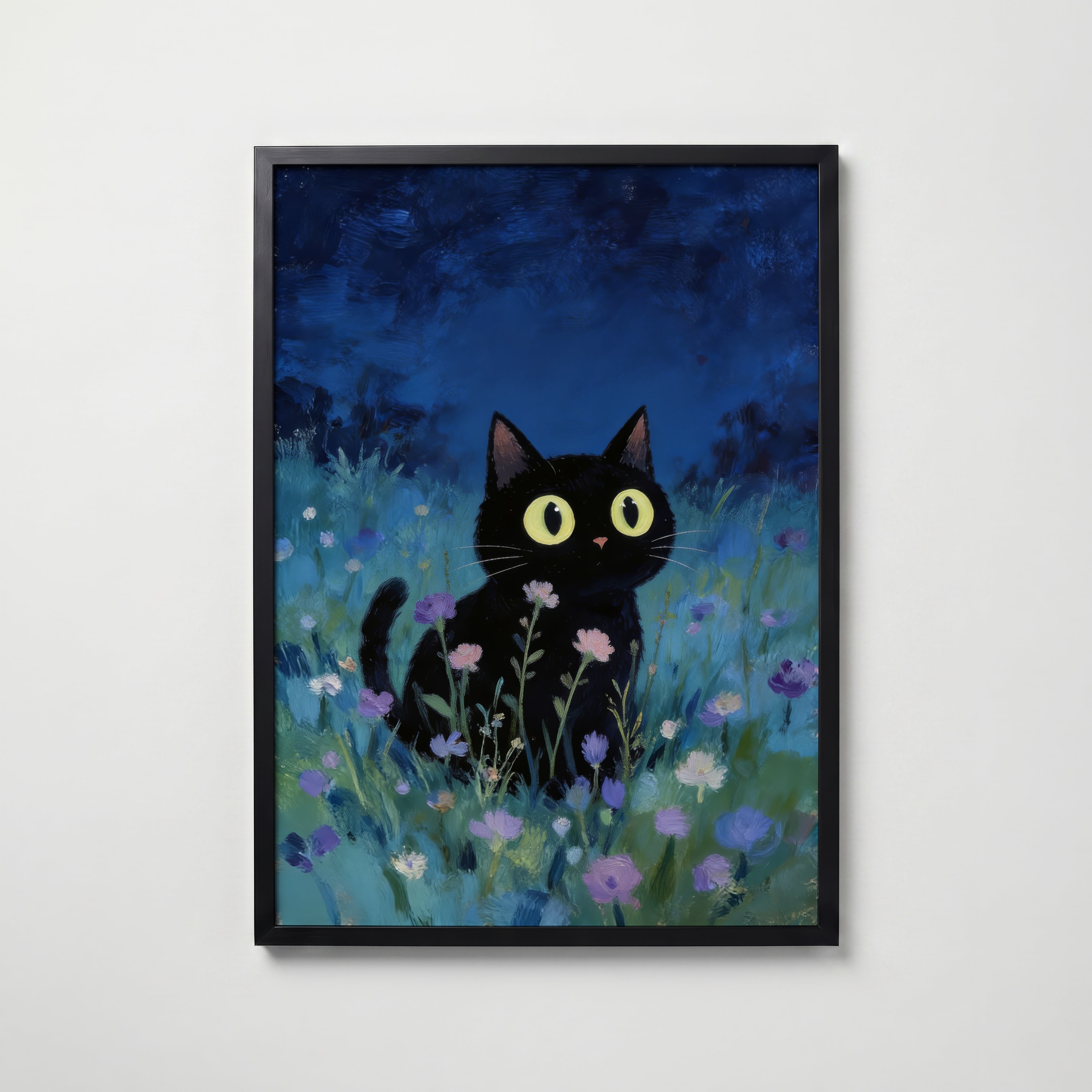 Blue Hour Cat Poster