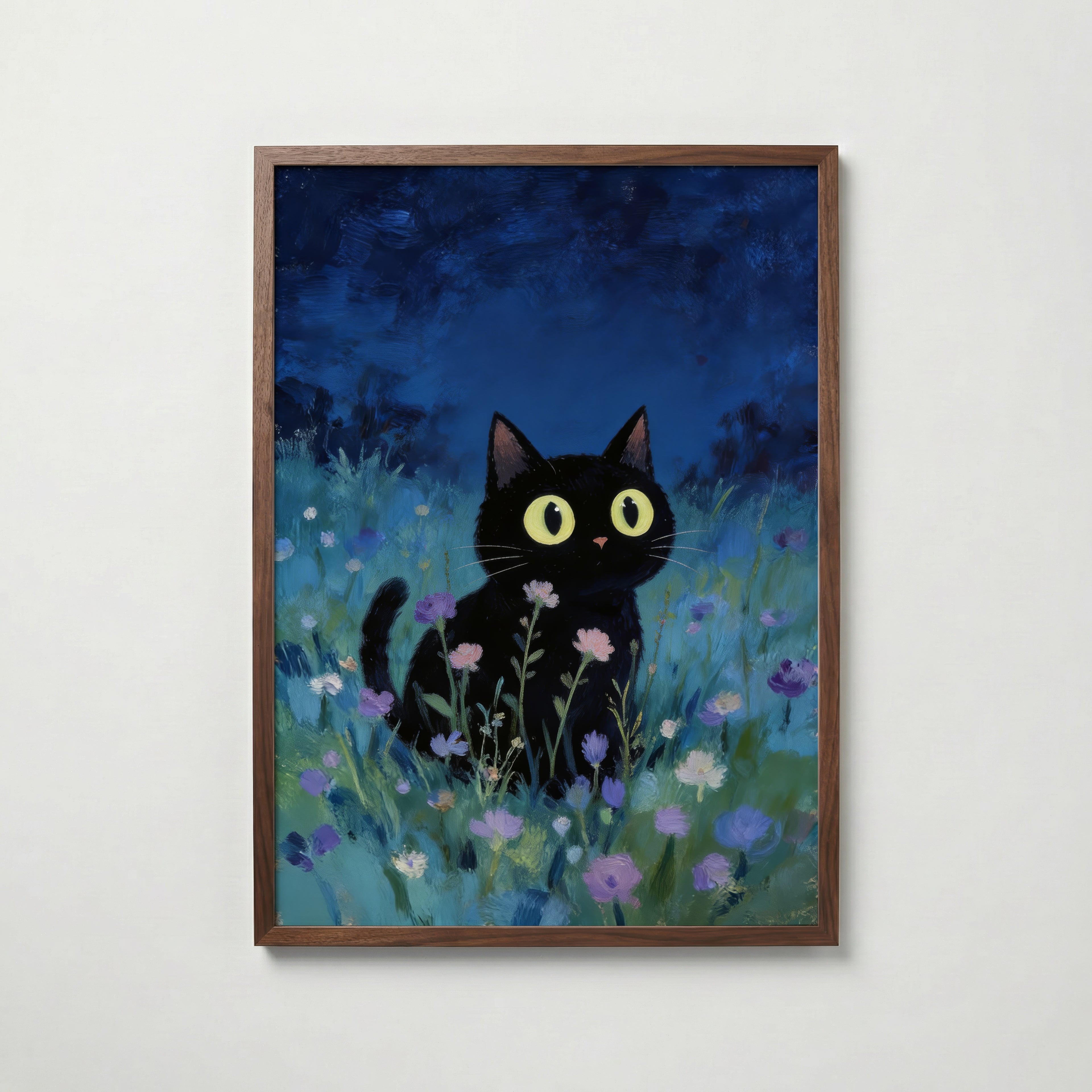 Blue Hour Cat Poster