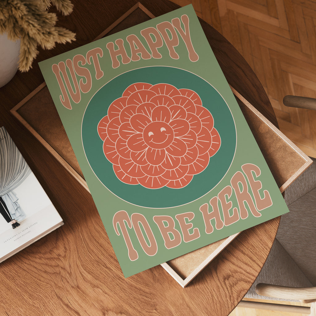Just Happy Flower Poster