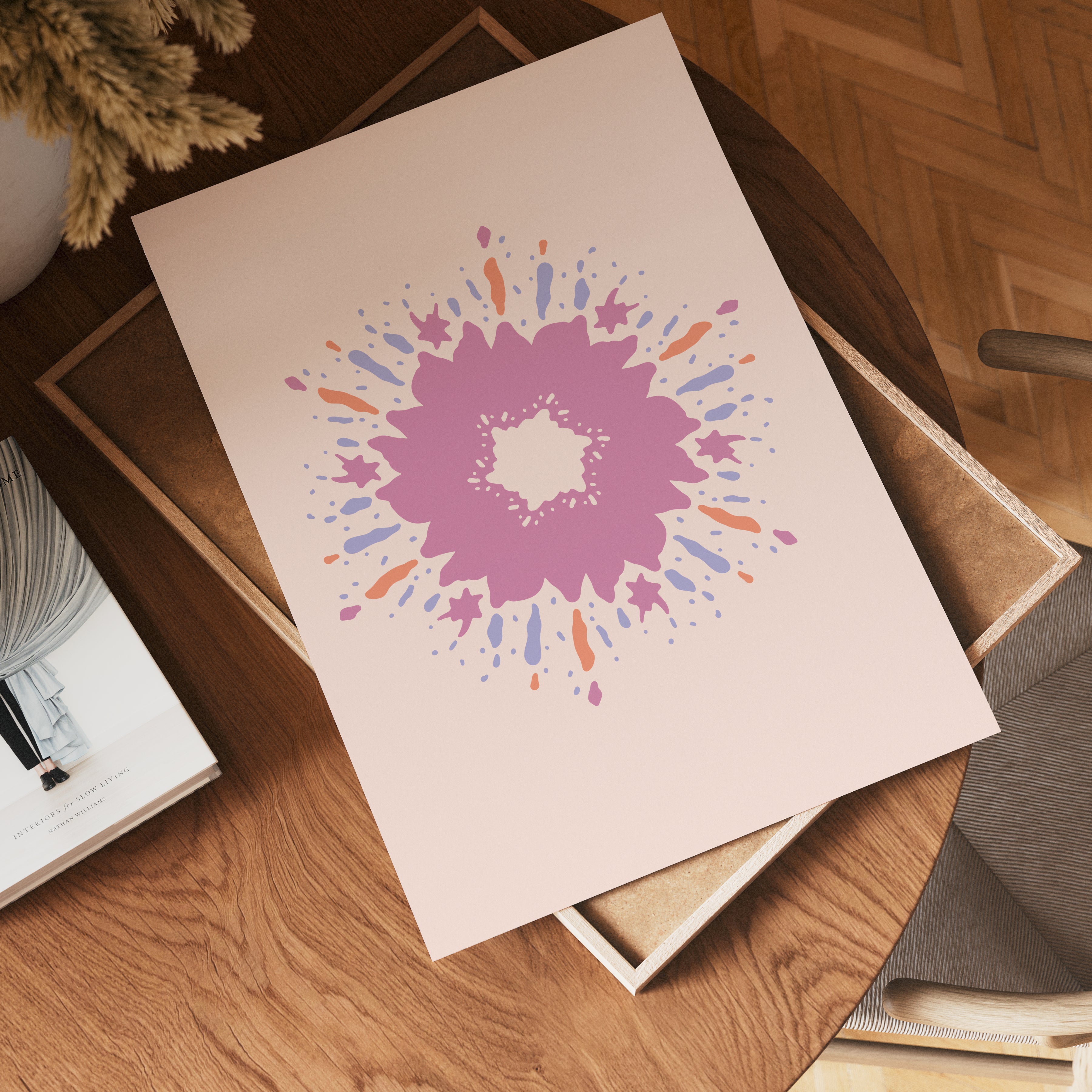 Pink Paintburst Energy Poster