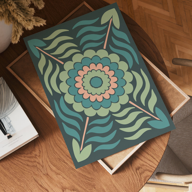 Midnight Bloom Pattern Poster