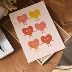 Colorful Heart Friends Poster
