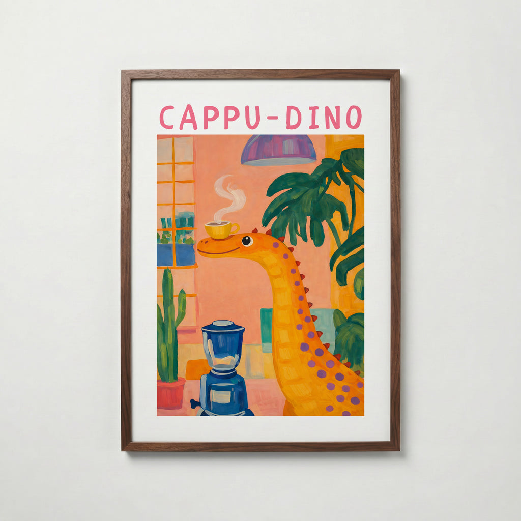 Cappu Dino Poster affisch – stilren väggdekoration – Bozetto posters