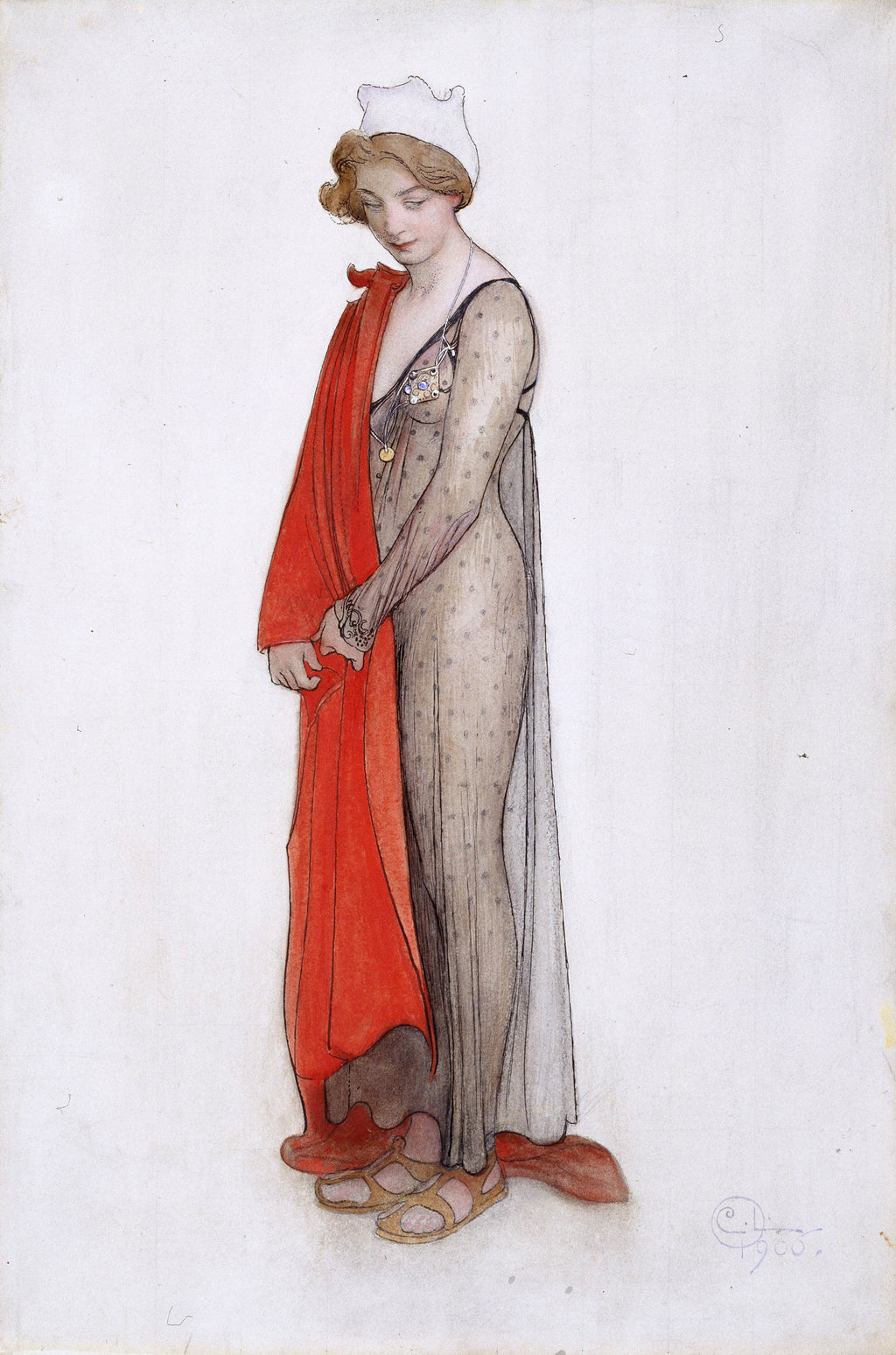 Carl Larsson Rouge et noir Thielska Poster