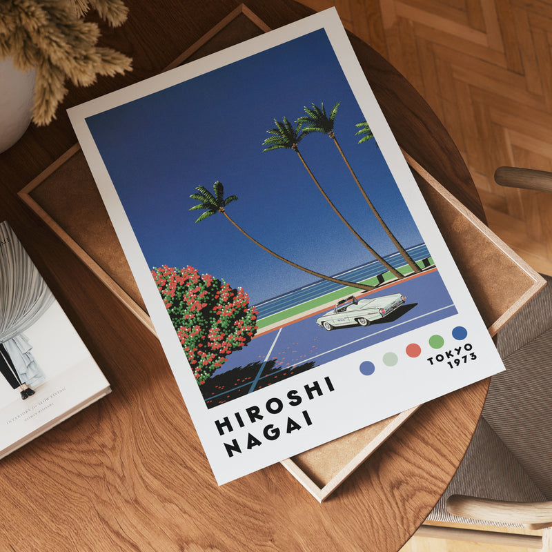 Hiroshi Nagai Seaside Drive Poster
