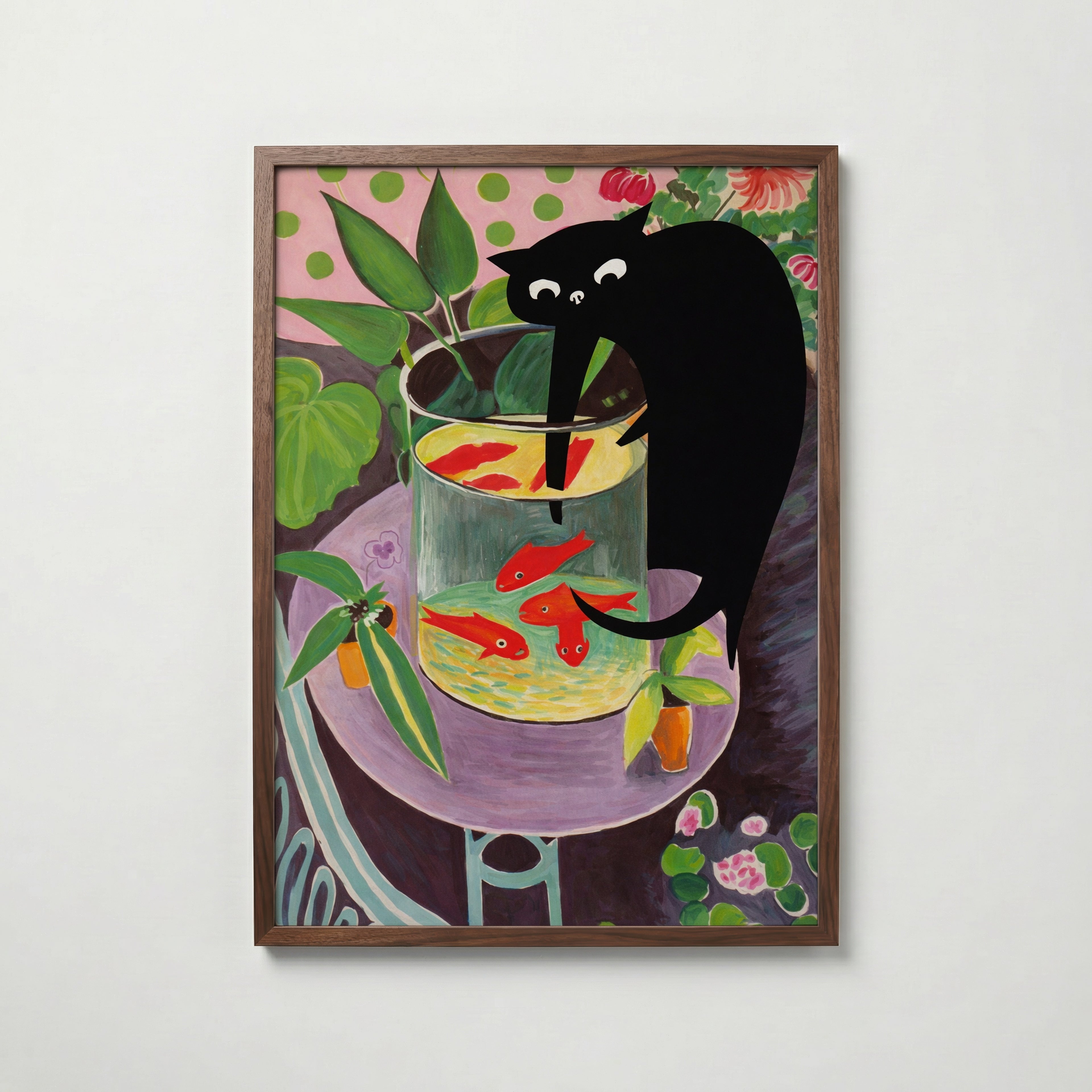 Curious Paws Aquarium Poster