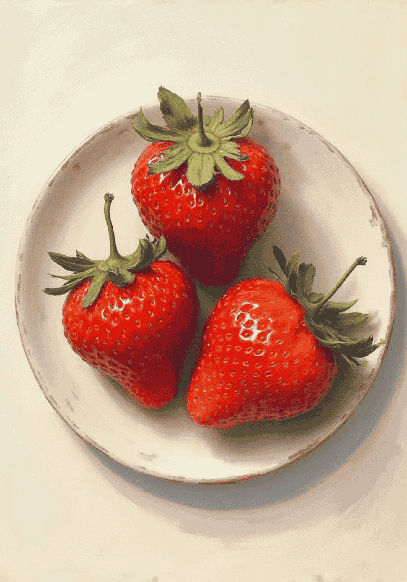 Fresh organic strawberries Poster