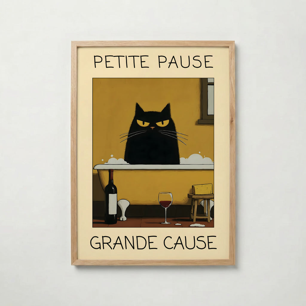 Evening Bath Cat Poster