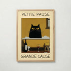 Evening Bath Cat Poster