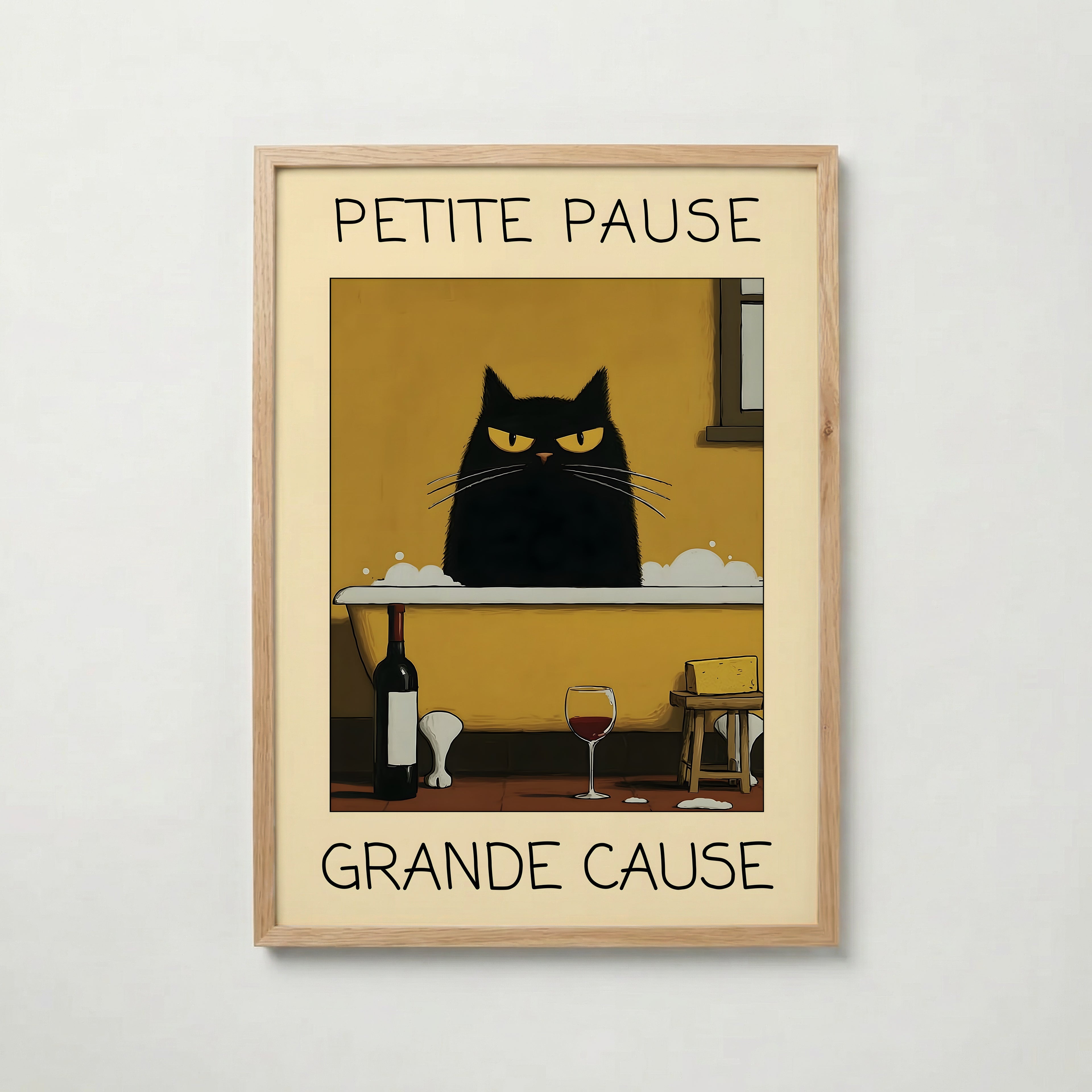 Evening Bath Cat Poster