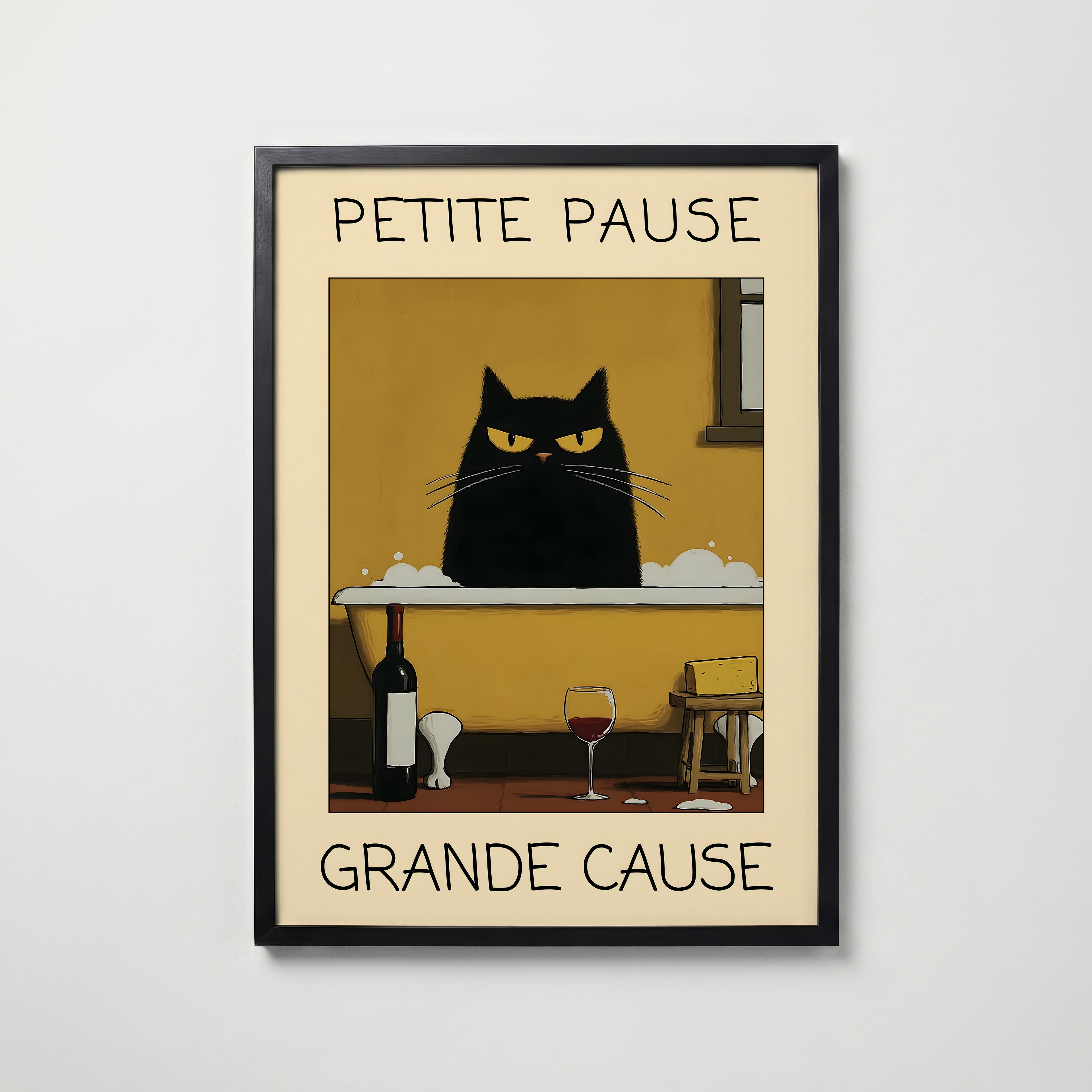 Evening Bath Cat Poster