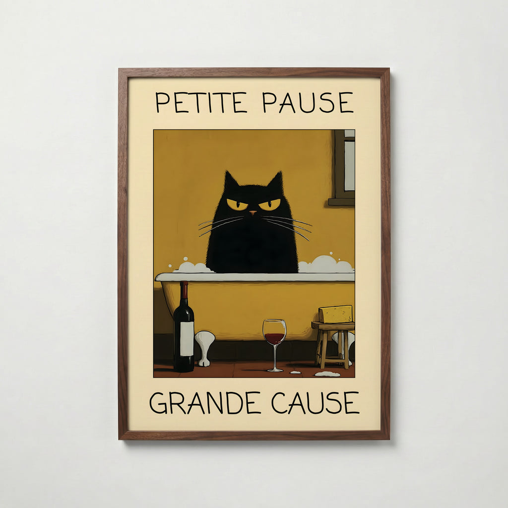 Evening Bath Cat Poster