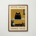 Evening Bath Cat Poster