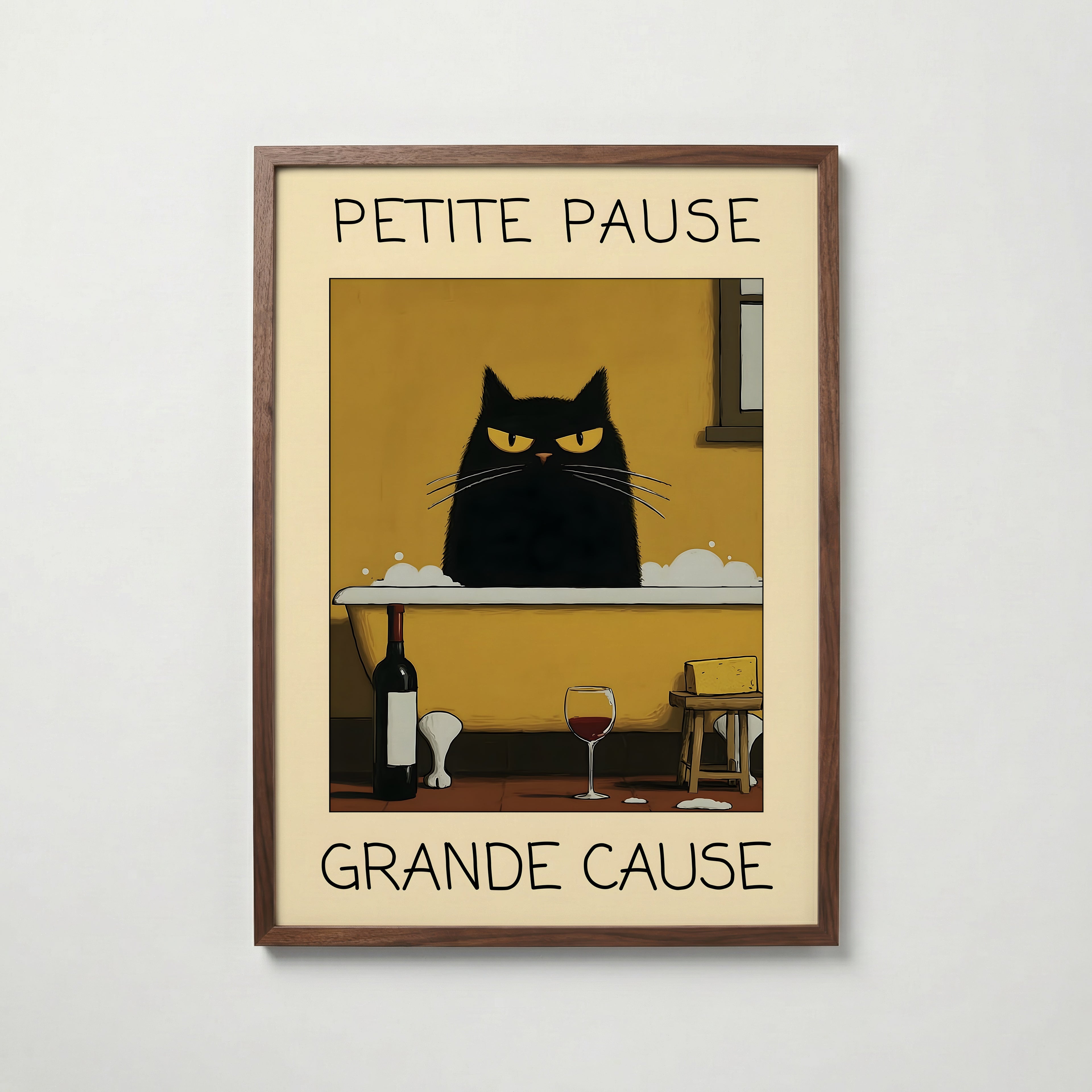 Evening Bath Cat Poster