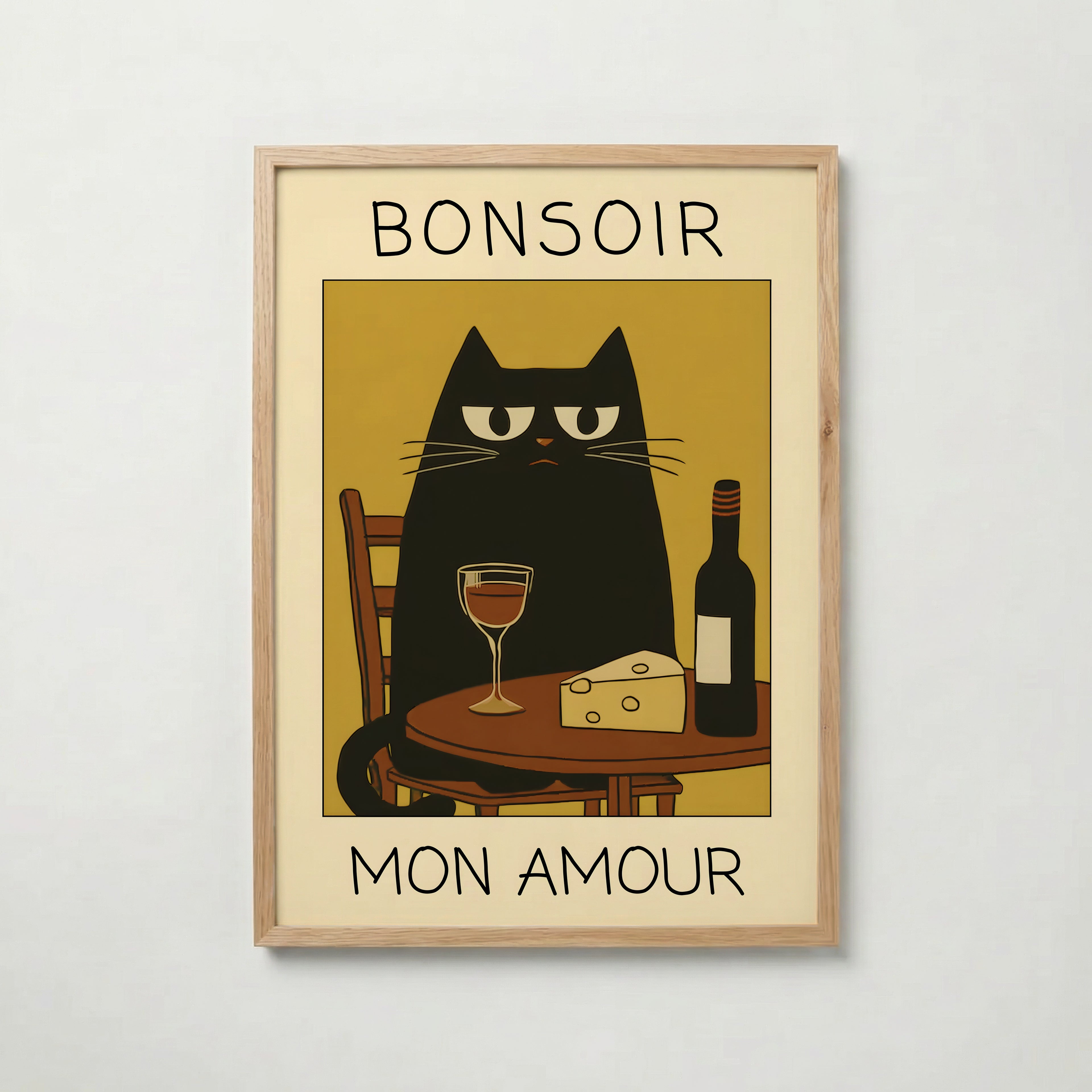 Evening Cat Rendezvous Poster poster – väggdekoration för hemmet – köp hos Bozetto