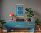 Deep Blue Symmetry Poster