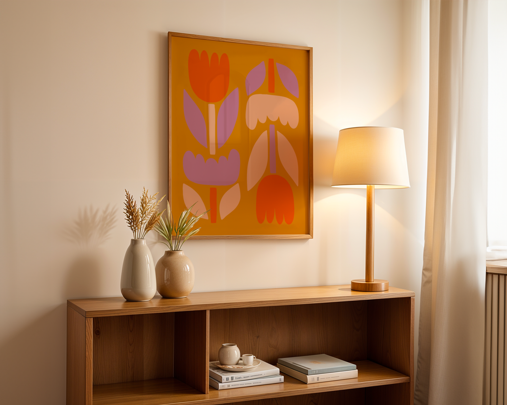 Golden Tulips Poster