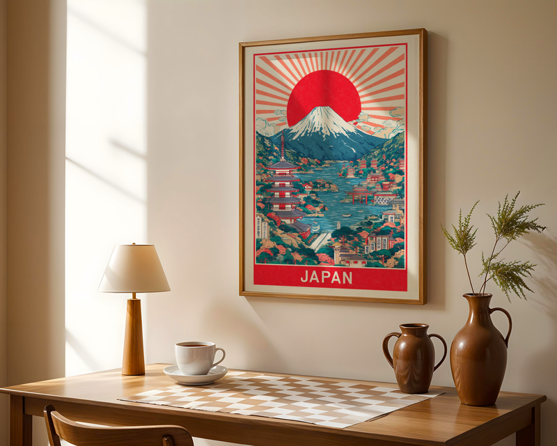 Japanese Red Sun Poster