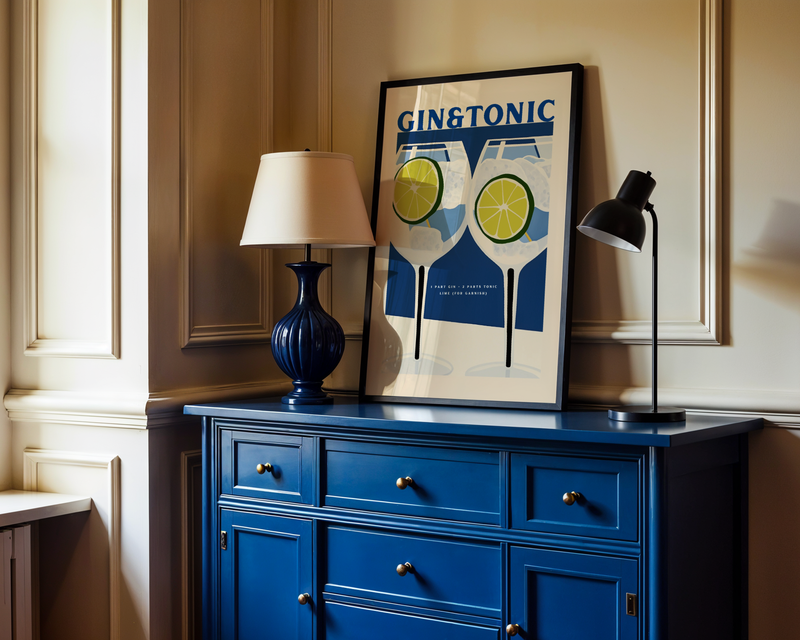 Gin & Tonic Cocktail Poster