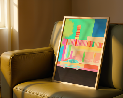 Neon Diner Daydream Poster