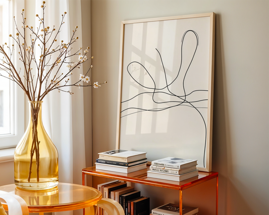 Free Flowing Lines Poster