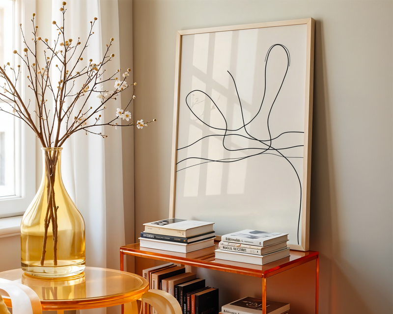 Free Flowing Lines Poster