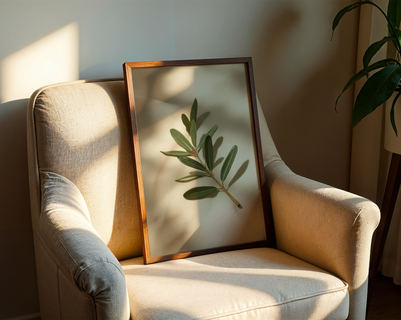 Olive branch decor stem poster